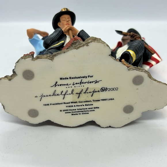 Firemen Rescue Sculpture Statue 911 Tribute  Figure "A Pocket Full of Hope" - Picture 12 of 15